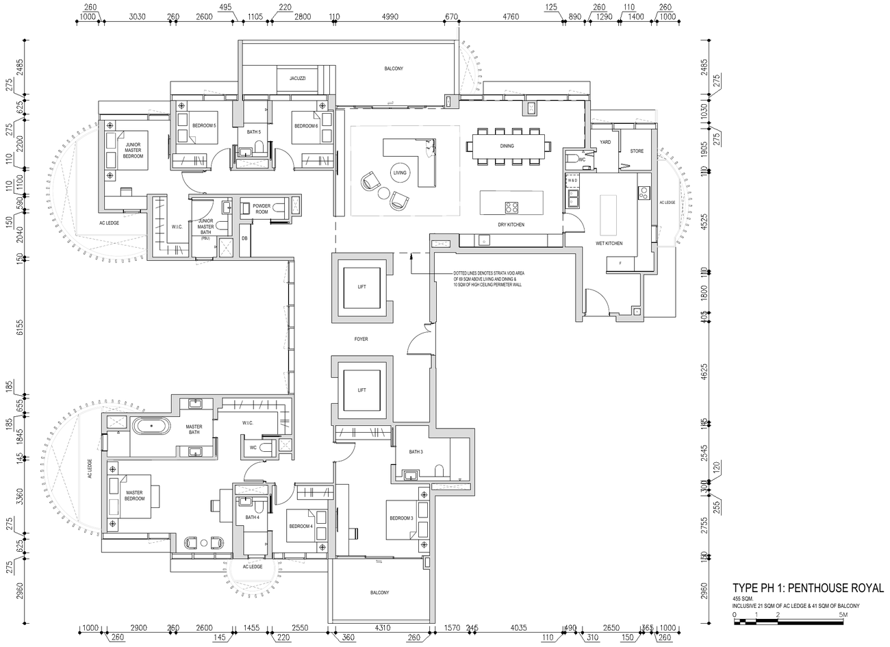 Penthouse Royal · Type PH1 · 4,898 sqft