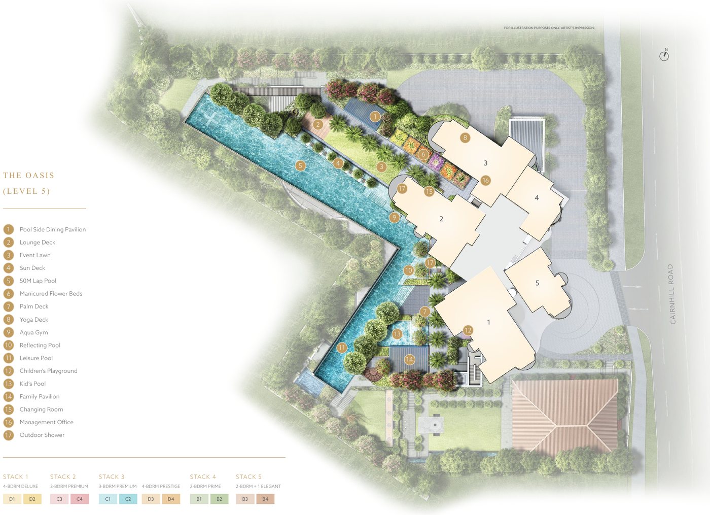 Site plan, pool level
